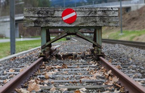 railroad tracks obstruction