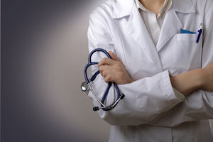 Doctor holding a stethoscope